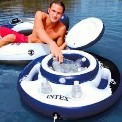 Intex Mega Chill Floating Pool Ice Chest Drinks Holder