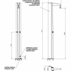 Astral Swimming Pool Solar Shower With 50 Litre Tank 7 Astral Swimming Pool Solar Shower With 50 Litre Tank -Camping Online Shop DIM12 33828 51628.1406042358