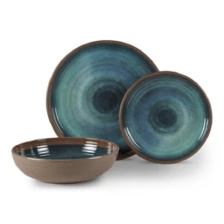 Kampa 12 Piece Melamine Camping Dinner Set - Java