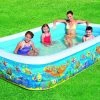 Bestway Children's Rectangular Inflatable Sea Life Paddling Splash Play Pool