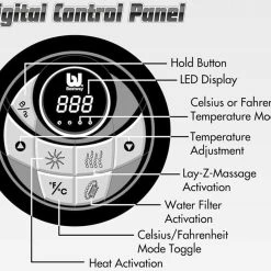 Bestway Lay-Z-Spa Miami Inflatable Jacuzzi Style Portable Hot Tub 9 Bestway Lay-Z-Spa Miami Inflatable Jacuzzi Style Portable Hot Tub -Camping Online Shop control panel 87621.1384170467