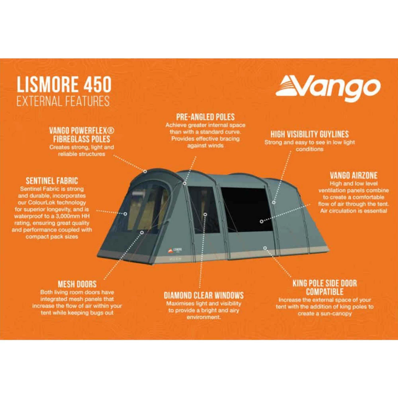 Vango Lismore Poled Family Camping Tent Package 5 Vango Lismore Poled Family Camping Tent Package - Image 5
