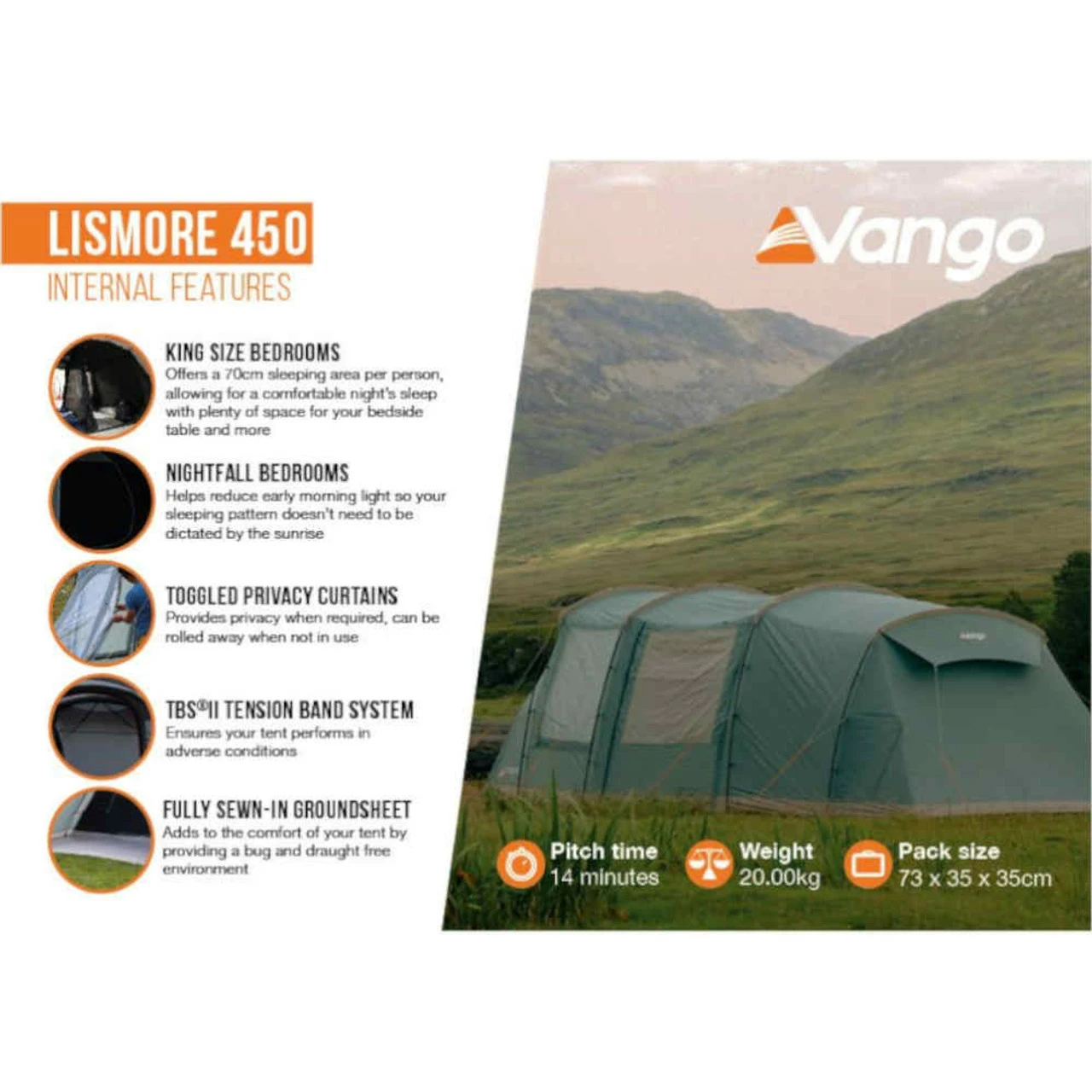 Vango Lismore Poled Family Camping Tent Package 6 Vango Lismore Poled Family Camping Tent Package - Image 6