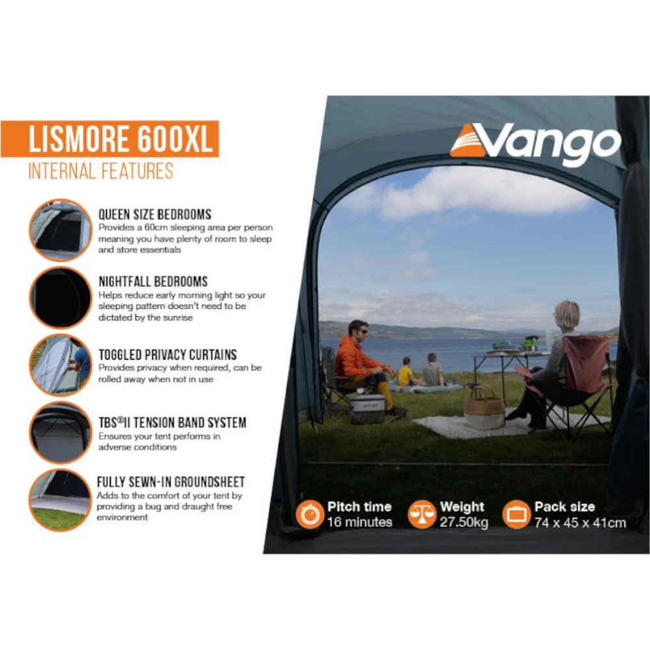Vango Lismore Poled Family Camping Tent Package 13 Vango Lismore Poled Family Camping Tent Package - Image 13