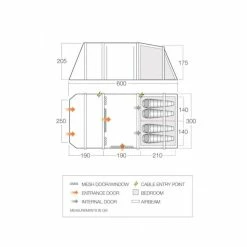 Vango Lismore Air Family Camping Tent Package -Camping Online Shop lismore air 450 dimensions 19805.1669201341