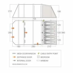 Vango Lismore Air Family Camping Tent Package -Camping Online Shop lismore air 600xl dimensions 19005.1669201406