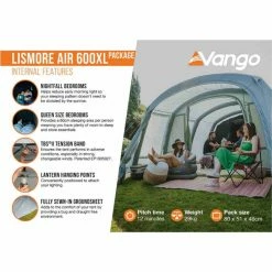 Vango Lismore Air Family Camping Tent Package -Camping Online Shop lismore air 600xl internal features 74982.1669201392