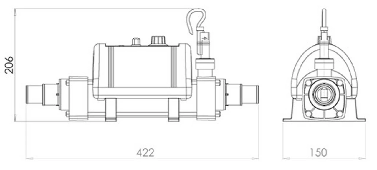 Elecro Vulcan 3kw Nano Above Ground Titanium Swimming Pool Heater 5 Elecro Vulcan 3kw Nano Above Ground Titanium Swimming Pool Heater - Image 5