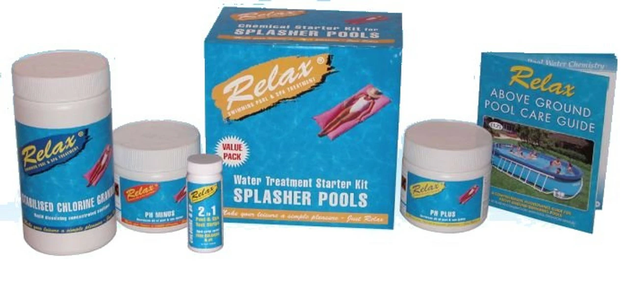 Relax Above Ground Swimming Pool Chemical Splasher Starter Kit 1 Relax Above Ground Swimming Pool Chemical Splasher Starter Kit