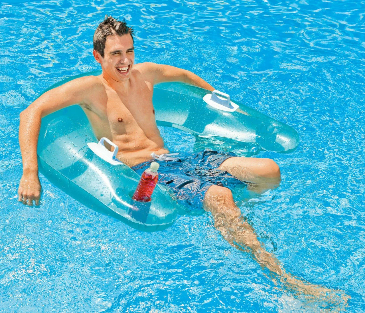 Intex Sit-N-Float Inflatable Pool Raft Chair Lounger 2 Intex Sit-N-Float Inflatable Pool Raft Chair Lounger - Image 2