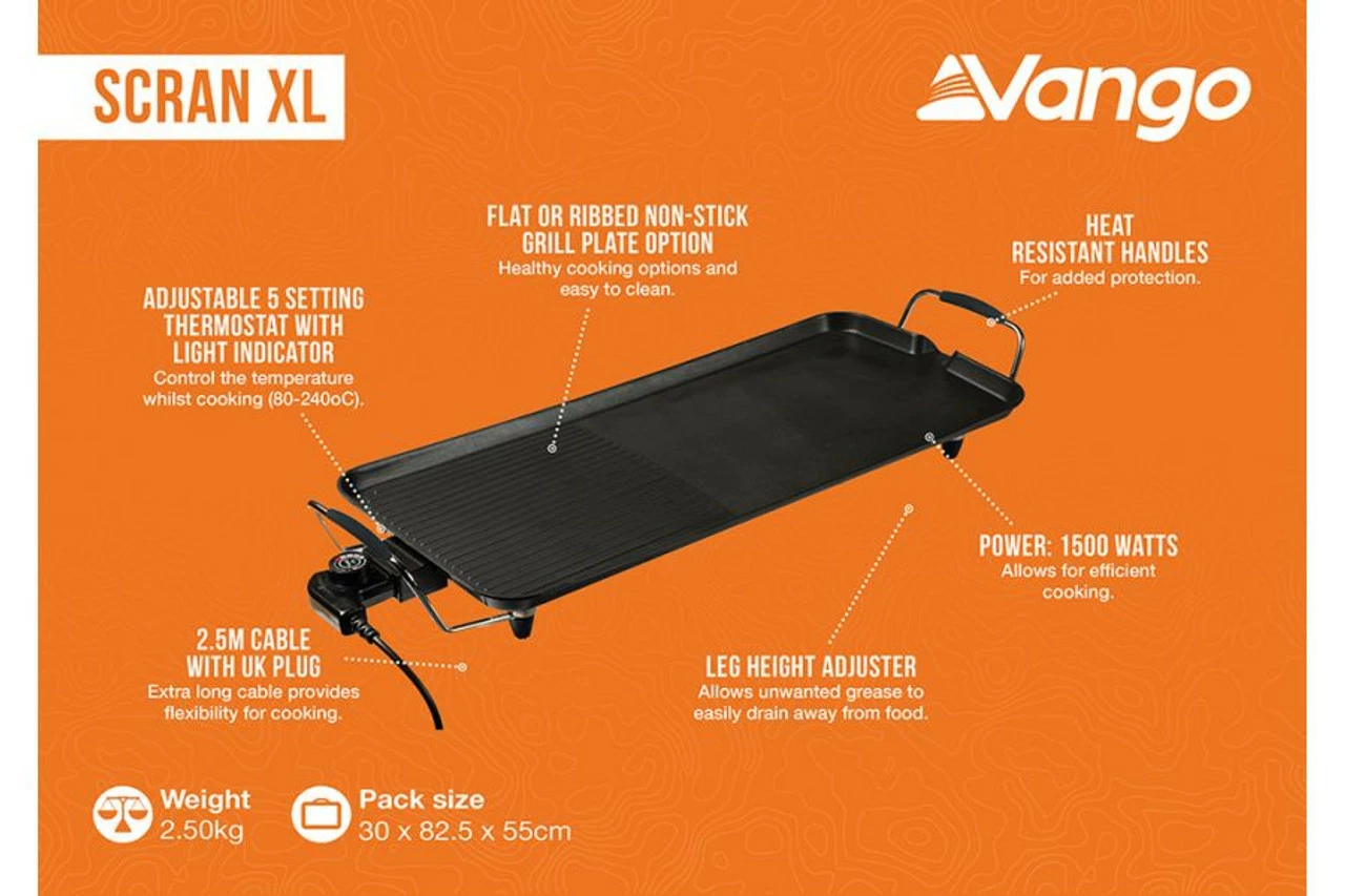 Vango Scran XL Camping Cooking Griddle 2 Vango Scran XL Camping Cooking Griddle - Image 2